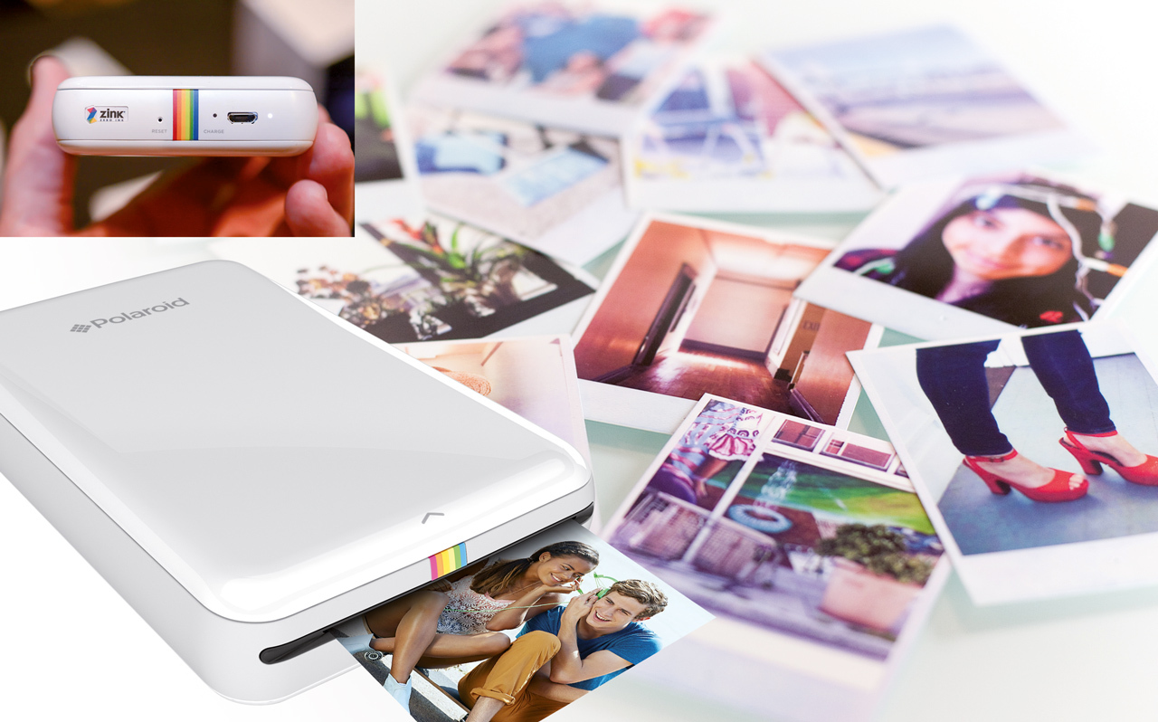 polaroid Zip Mobile Printer w Zink Zero INK Printing Technology